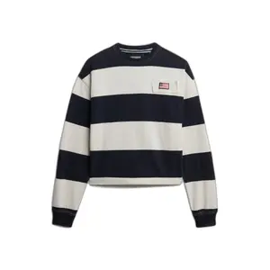 Women's loose-fitting sweatshirt Superdry Athletic Essentials Stripe image-0