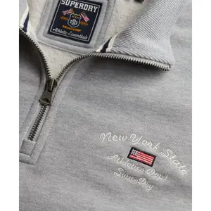 Women's zip-up crew neck sweatshirt Superdry Athletic Essentials Graphic image-1