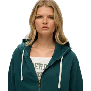 Felpa con cappuccio zip oversize classica da donna Superdry Essential image-5