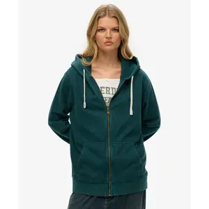 Felpa con cappuccio zip oversize classica da donna Superdry Essential image-2