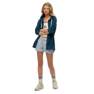 Felpa con cappuccio zip oversize classica da donna Superdry Essential image-2