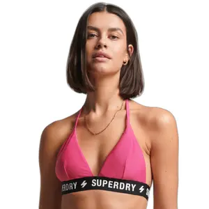 Top de traje de baño de triángulo para mujer Superdry image-0