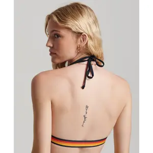 Parte de arriba de bikini en triángulo para mujer Superdry Vintage Logo image-1