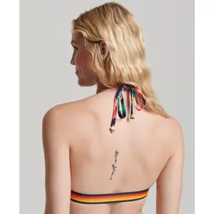 Top de traje de baño para mujer Superdry Vintage Logo Tri image-3