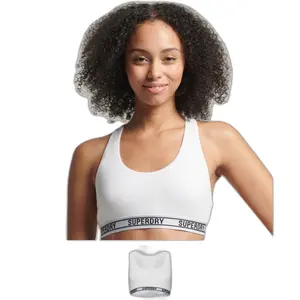 Sujetador corto de algodón orgánico para mujer Superdry image-1