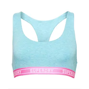 Brassière multi logo en coton bio femme Superdry image-0