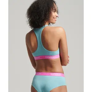 Brassière multi logo en coton bio femme Superdry image-2