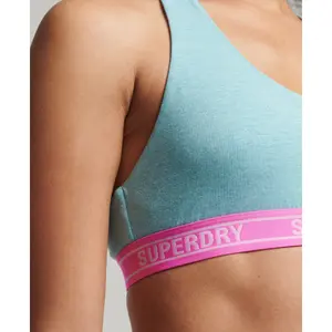 Brassière multi logo en coton bio femme Superdry image-3