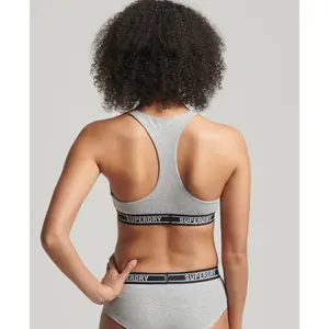 Brassière multi logo en coton bio femme Superdry image-2