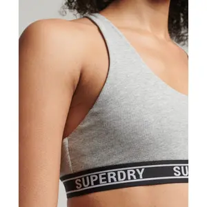 Brassière multi logo en coton bio femme Superdry image-3