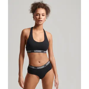 Bielizna damska z bawełny organicznej o niskim stanie Superdry Multi Logo image-1