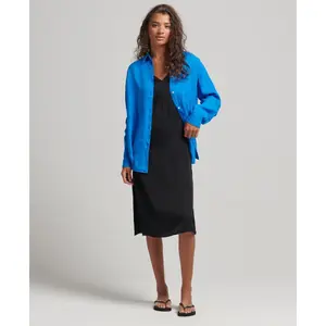 Camisa boyfriend casual de lino para mujer Superdry image-2