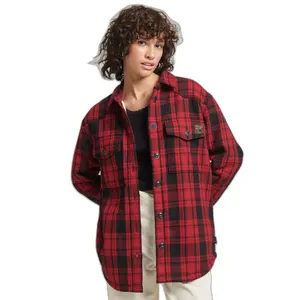 Women's flannel and woolen skin overshirt Superdry image-1
