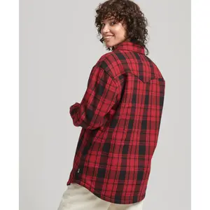 Women's flannel and woolen skin overshirt Superdry image-2