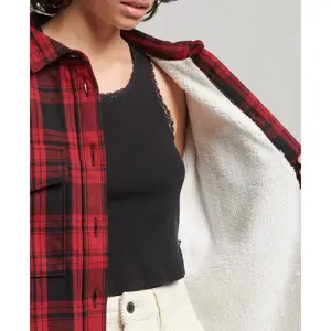 Women's flannel and woolen skin overshirt Superdry image-6