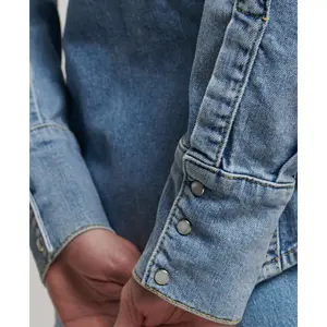 Ekologiczna bawełniana koszula jeansowa dla kobiet Superdry Western image-5