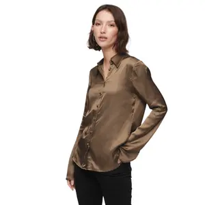 Satinblus med lång ärm för dam Superdry Studios Seventies image-2