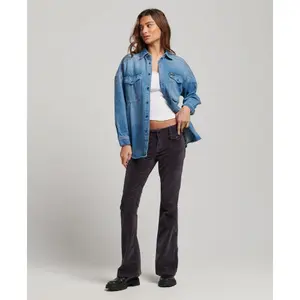 Women's oversized denim overshirt Superdry image-1