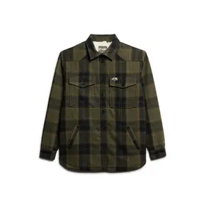 Damen-Karomuster-Schal aus Lammfell Superdry image-0