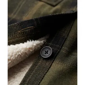 Damen-Karomuster-Schal aus Lammfell Superdry image-6