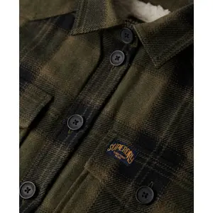 Damen-Karomuster-Schal aus Lammfell Superdry image-5