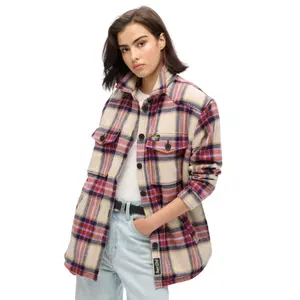 Damen-Karomuster-Schal aus Lammfell Superdry image-2