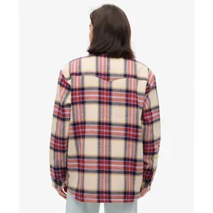 Damen-Karomuster-Schal aus Lammfell Superdry image-4