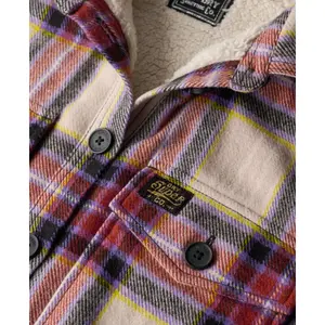 Damen-Karomuster-Schal aus Lammfell Superdry image-6