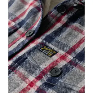 Damen-Karomuster-Schal aus Lammfell Superdry image-5