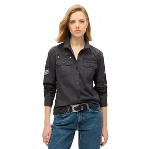 Långärmad skjorta för kvinnor Superdry Military image-1