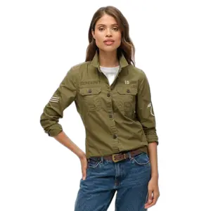 Långärmad skjorta för kvinnor Superdry Military image-1
