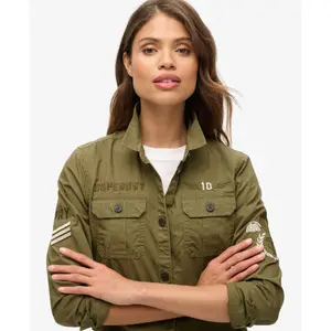 Långärmad skjorta för kvinnor Superdry Military image-4
