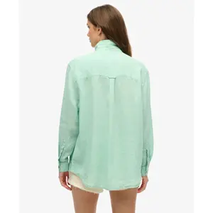Camicia casual da donna in lino Superdry image-3