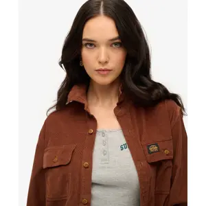 Women's corduroy long sleeve shirt Superdry image-3