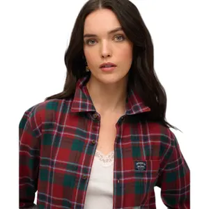Oversized long sleeve cotton shirt Superdry image-4