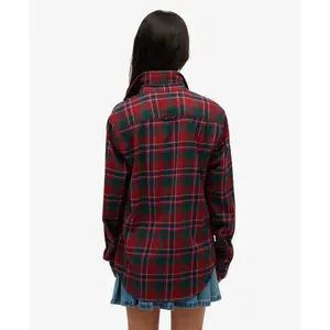 Oversized long sleeve cotton shirt Superdry image-3