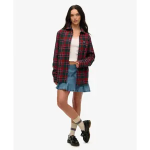 Oversized long sleeve cotton shirt Superdry image-1