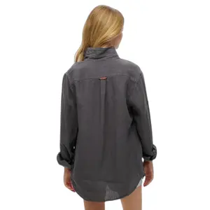 Women's relaxed oversized linen shirt Superdry image-3