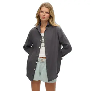 Women's relaxed oversized linen shirt Superdry image-1