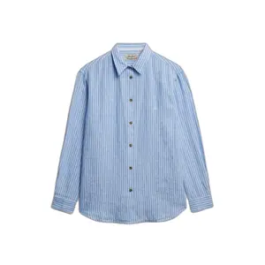 Women's long sleeve linen shirt Superdry Boyfriend image-0