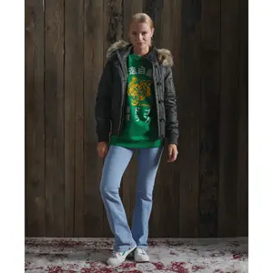 Doudoune aviateur à capuche femme Superdry Flight image-1