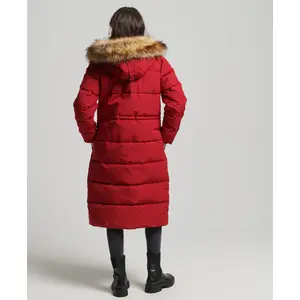 Lange Daunenjacke mit Kunstpelzbesatz für Damen Superdry Everest image-1
