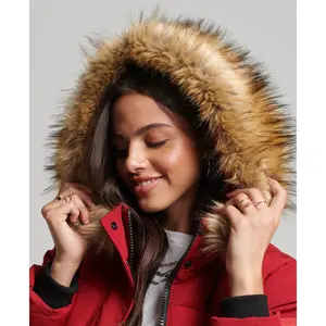Lange Daunenjacke mit Kunstpelzbesatz für Damen Superdry Everest image-3
