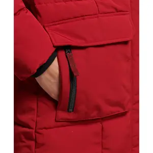 Lange Daunenjacke mit Kunstpelzbesatz für Damen Superdry Everest image-4