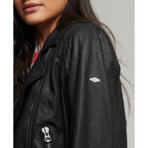 Veste cuir moto femme Superdry Vintage image-2