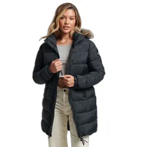 Casaco feminino com capuz de comprimento médio Superdry image-1