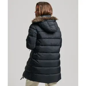 Casaco feminino com capuz de comprimento médio Superdry image-2