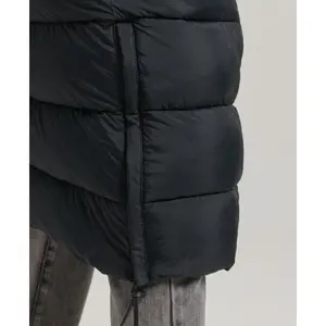 Long hooded down jacket with fake fur woman Superdry image-6