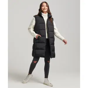 Casaco com capuz comprido sem mangas para mulher Superdry image-1