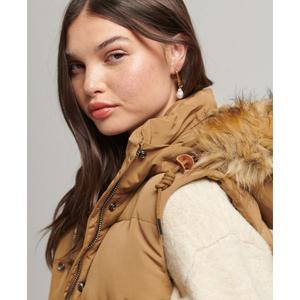Sleeveless faux fur jacket for women Superdry Everest image-4